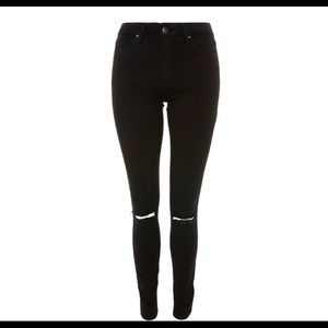 SOLD✅ topshop moto leigh black ripped jeans